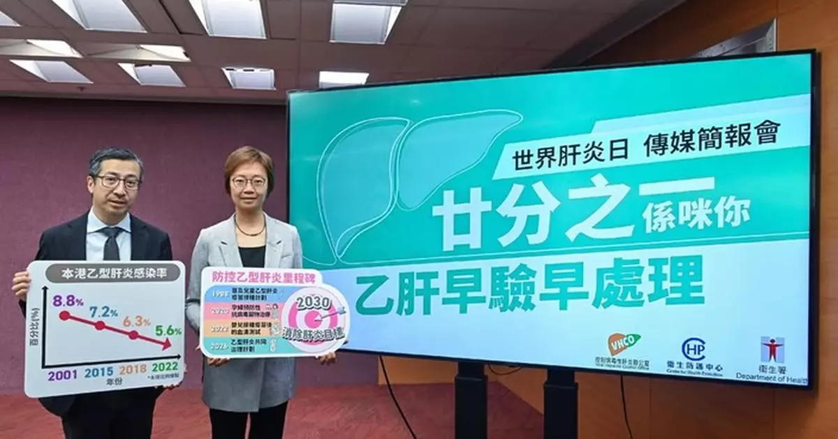 醫務衞生局世界肝炎日推乙肝共治計劃 加強篩查防治肝癌