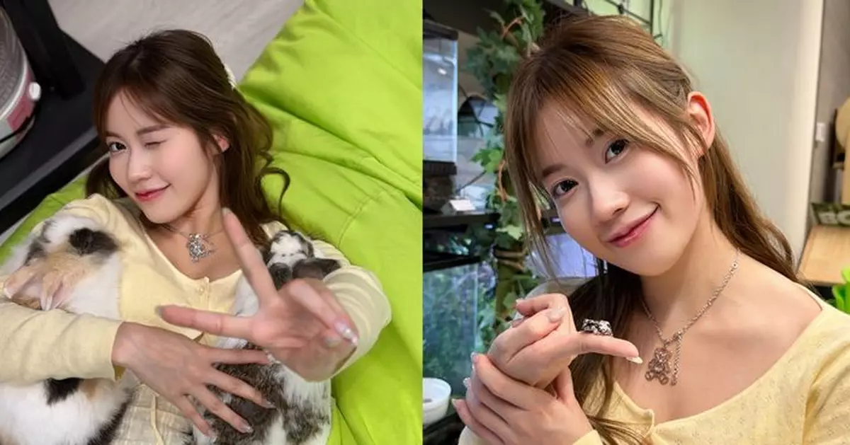 波波黃婧靈抱小刺蝟放心口嘟嘴扮錫 愛心爆棚可愛滿分