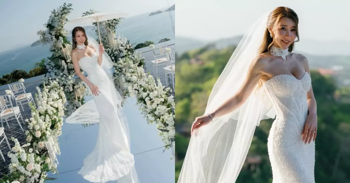 陳沛汶再晒布吉婚禮靚照 Deep V婚紗盡騷S形曲線極具視覺衝擊