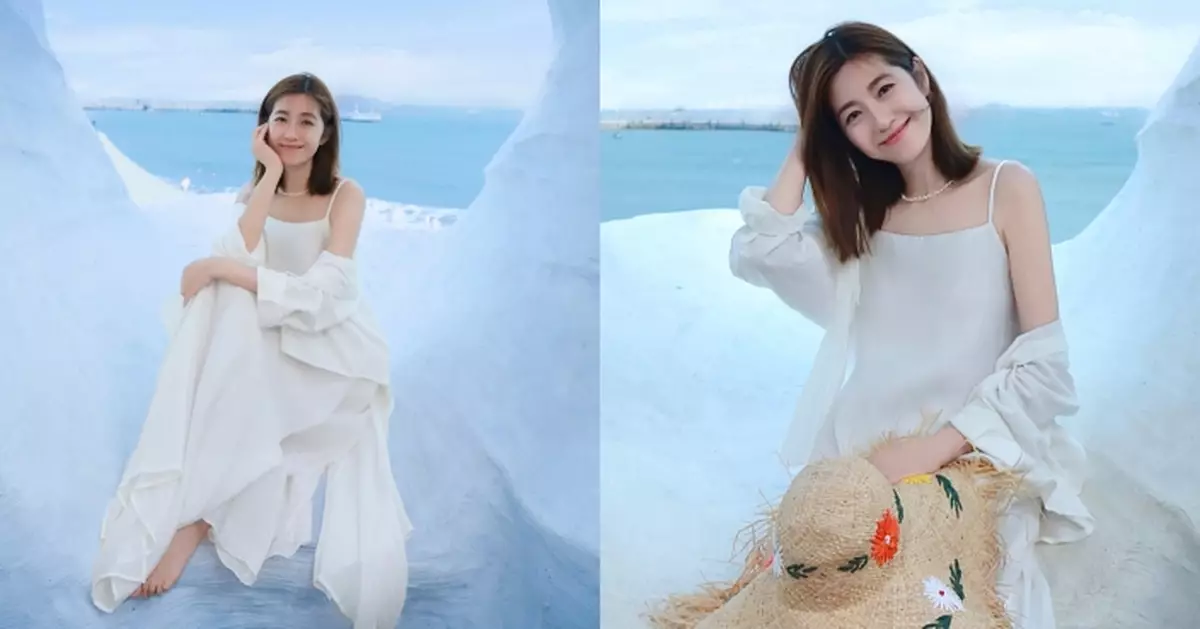 陳自瑤吊白裙遊洱海仙氣滿瀉 網民激讚：世間真係有小仙女！