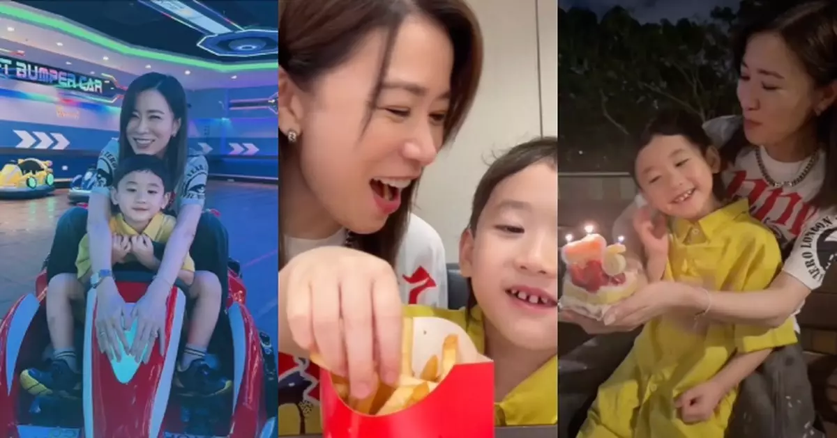 佘詩曼陪契仔「二人世界」過6歲生日 Jaco一句生日願望冧爆契媽