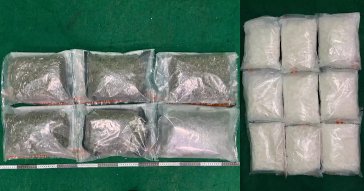 ​兩旅客行李贜懷疑氯胺酮及大麻花機場入境被捕 市值共約790萬港元