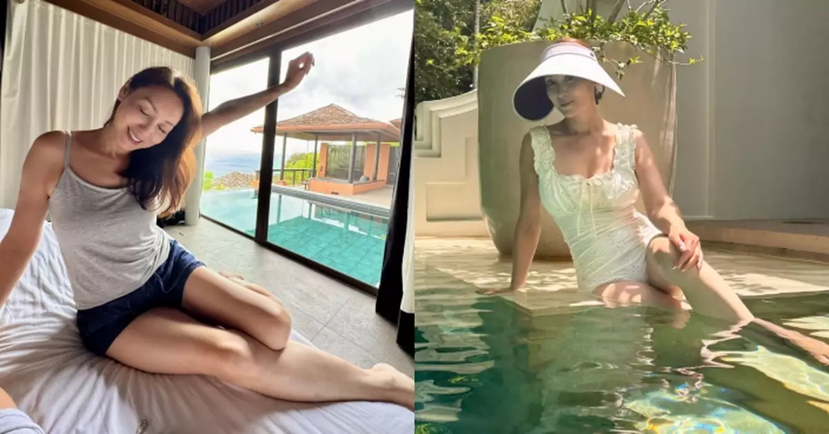 郭可盈罕晒泳裝！ 55歲身材Fit爆 16歲愛女同框靚到似兩姊妹