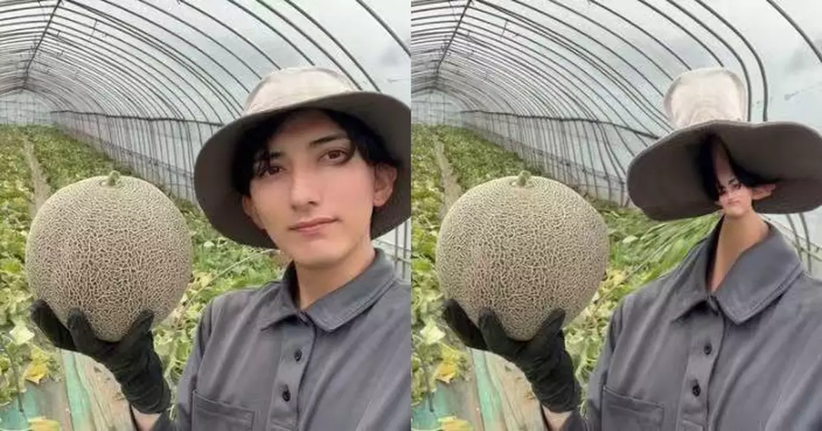 曬蜜瓜豐收照 日型男農夫過度修圖爆紅引發全球網民「瘋狂二創」