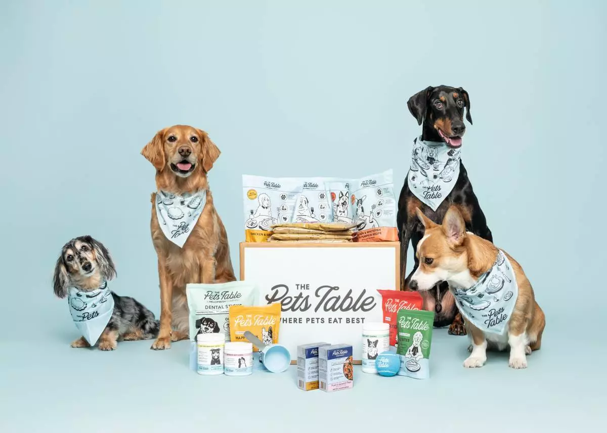 The Pets Table是HelloFresh旗下高級寵物食品品牌。 AP圖片