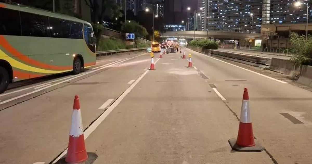 運輸署：配合道路工程 龍翔道東行近大磡道今晚至明日清分階段封路　