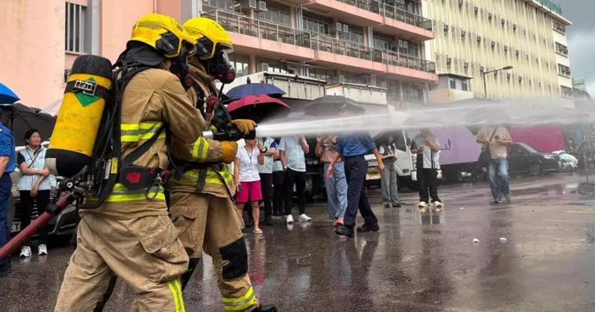 消防果欄模擬火災救援演練　加強從業員防火意識及應變突發能力