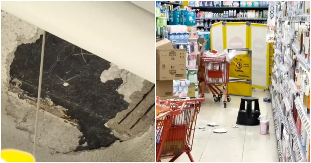銅鑼灣惠康超市天花石屎剝落　擊中女職員背手受傷送院