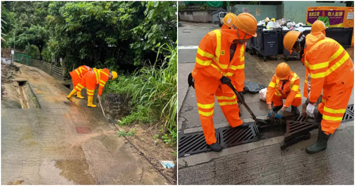 渠務署：派逾60隊應變隊處理240個易水浸點  出動「龍吸水」處理11宗水浸