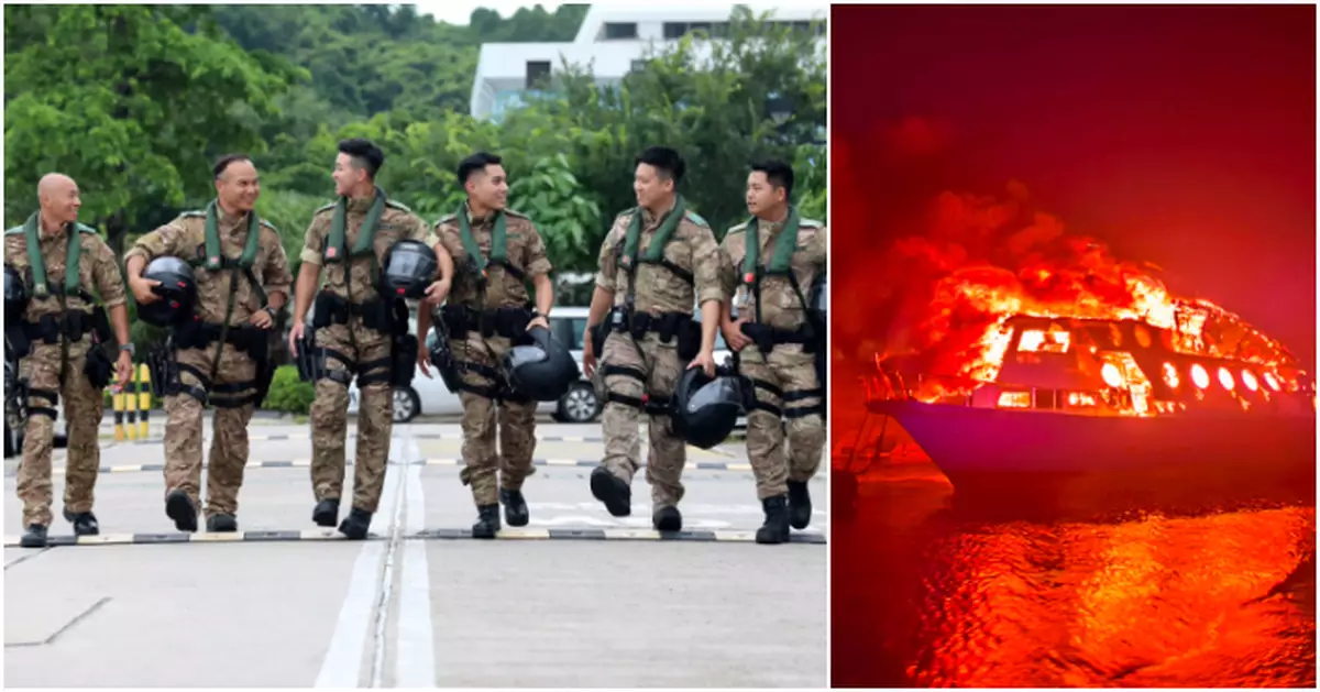 8號風球下銅鑼灣避風塘船隻爆炸起火　6水警冒風浪救5人獲頒銅英勇勳章