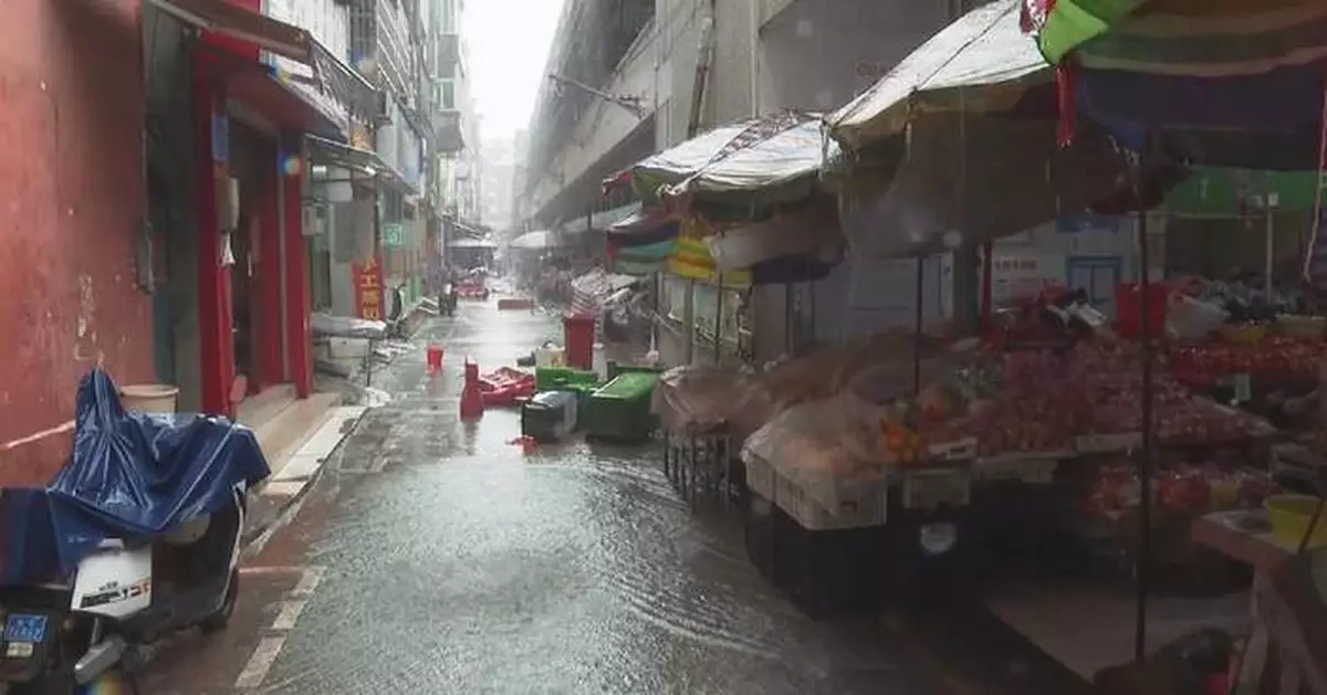 熱帶氣旋米沙克吹襲廣西南寧部分地區水浸 當局發山紅色預警
