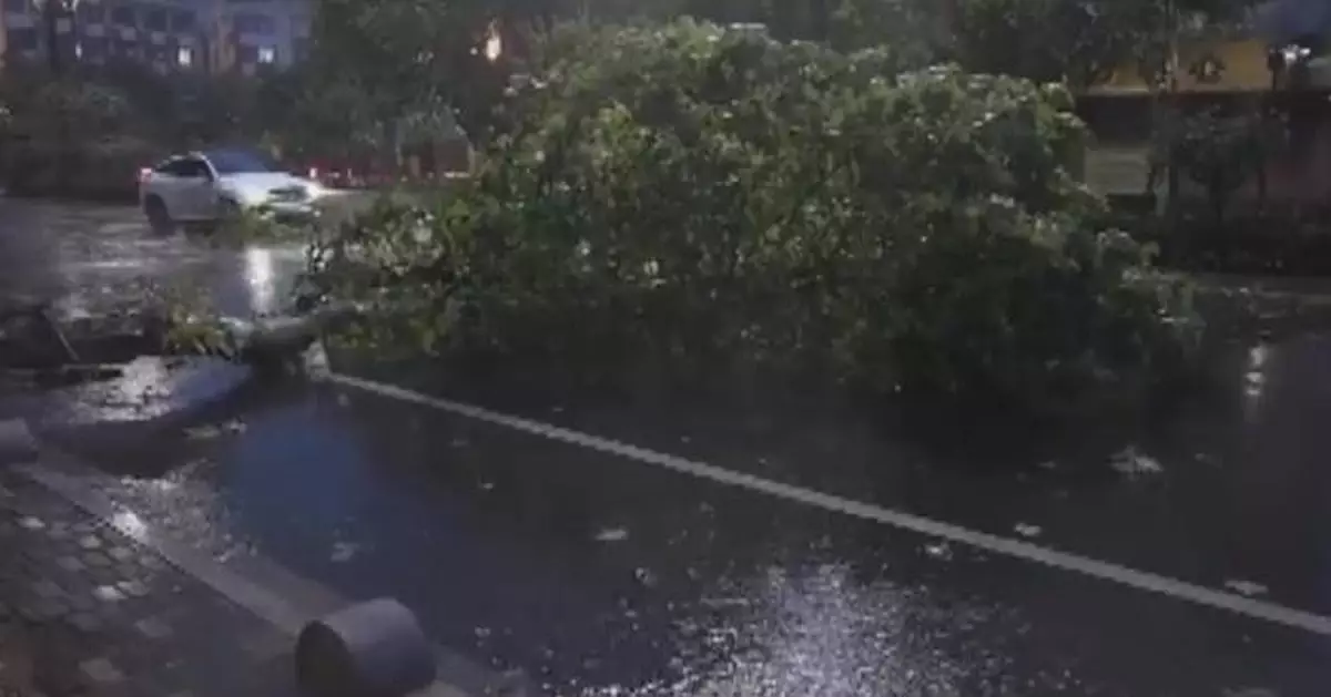 颱風巴威減弱為強烈熱帶風暴 移向中國內陸帶來強風大雨