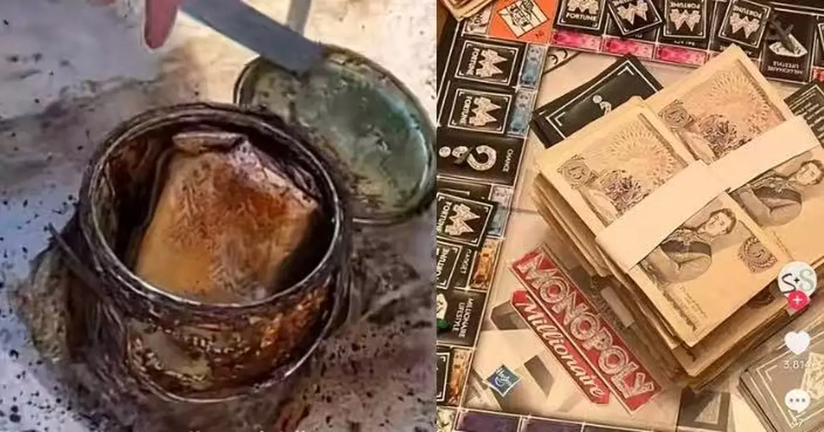 百年老屋地庫藏神秘油漆罐 英夫婦打開驚見逾千英鎊舊鈔驚喜不已