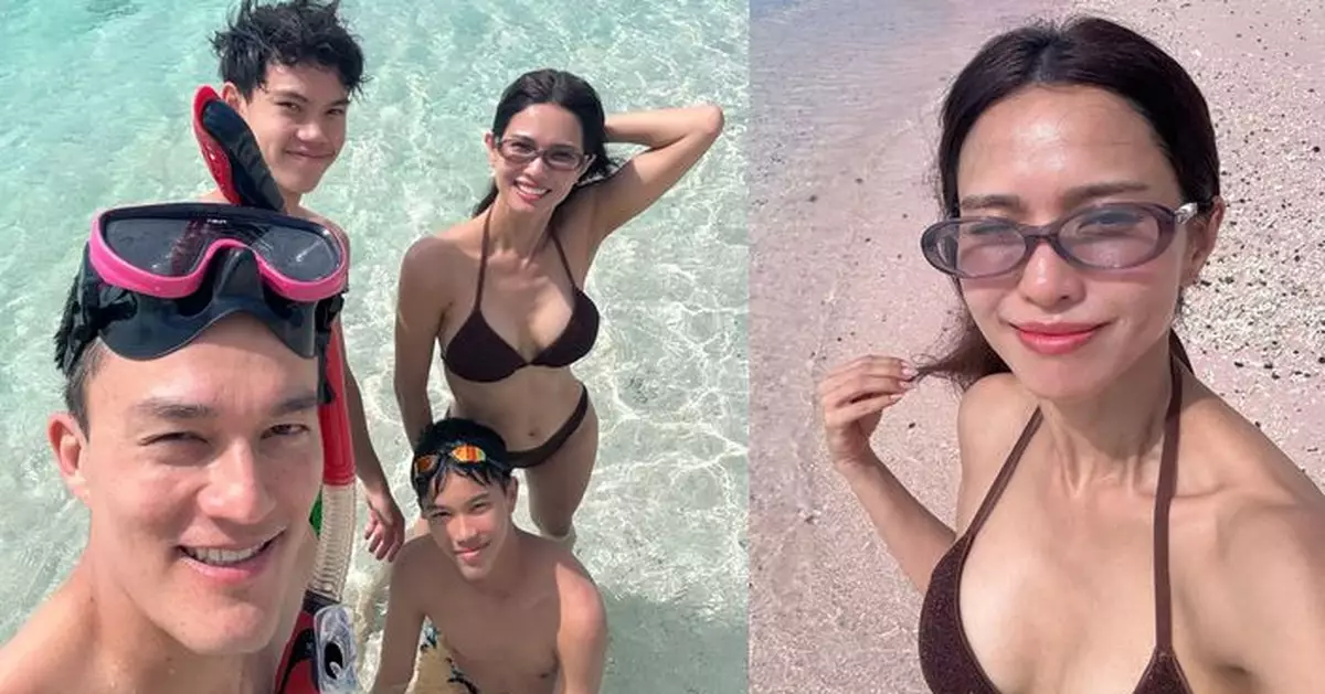 2R黃婉君晒比堅尼Fit爆身材 47歲白滑肌膚似少女 兩子暴風成長高過爸爸