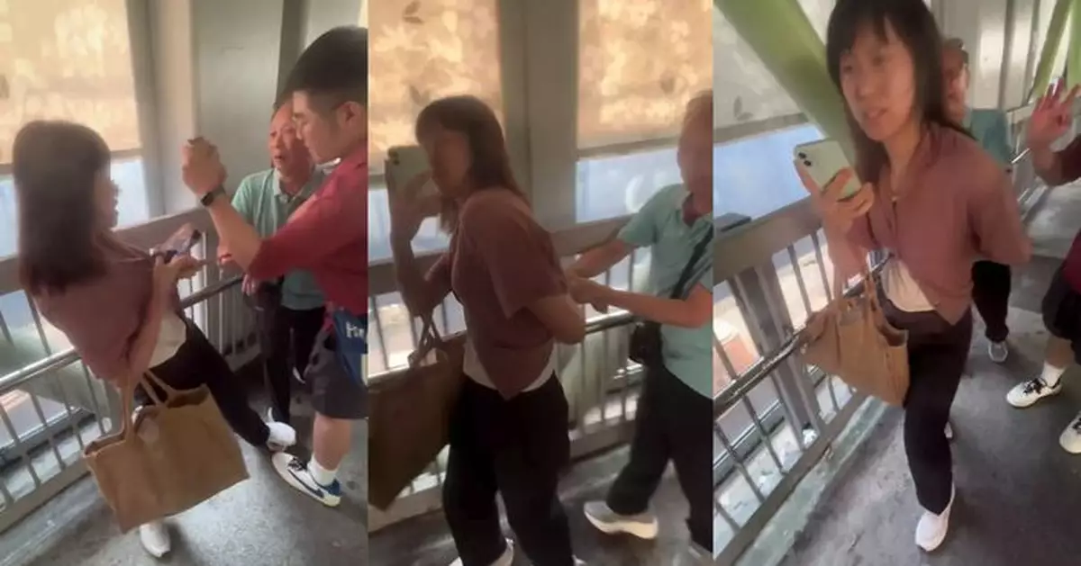 一線搜查｜港版撞人族？九龍灣天橋紅衣女連撞兩人　老翁手腕受傷送院　網民爆「慣犯嚟！」