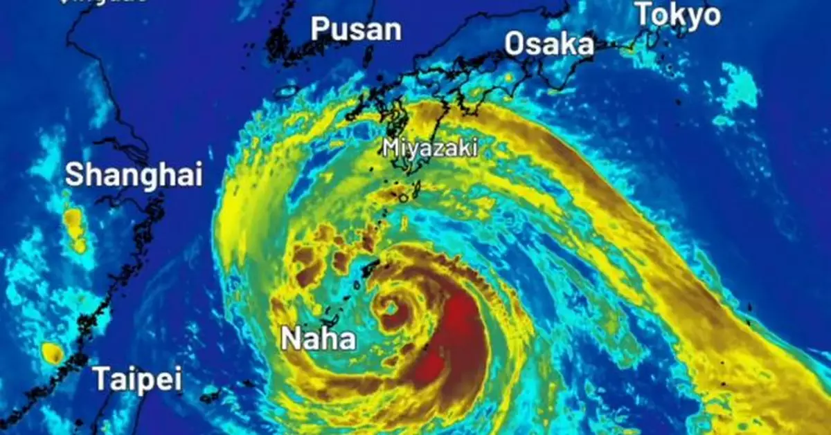 強颱風「白海豚」吹襲日本沖繩縣 逾二千戶停電交通停運