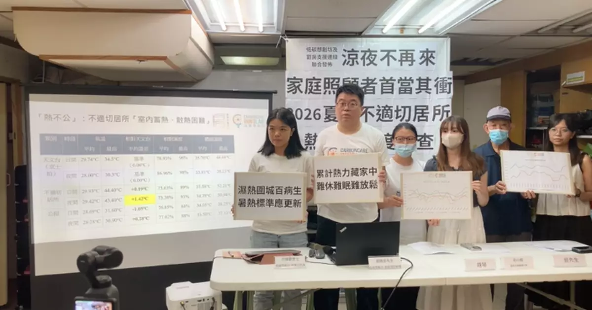 調查指不適切居所平均室溫近30度 居民因電費貴少開冷氣