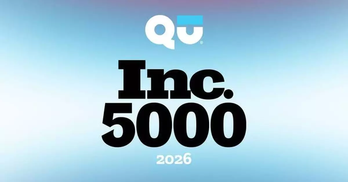 Qu獲選2026年《Inc. 5000》榜單第855位 美國增長最快私人企業