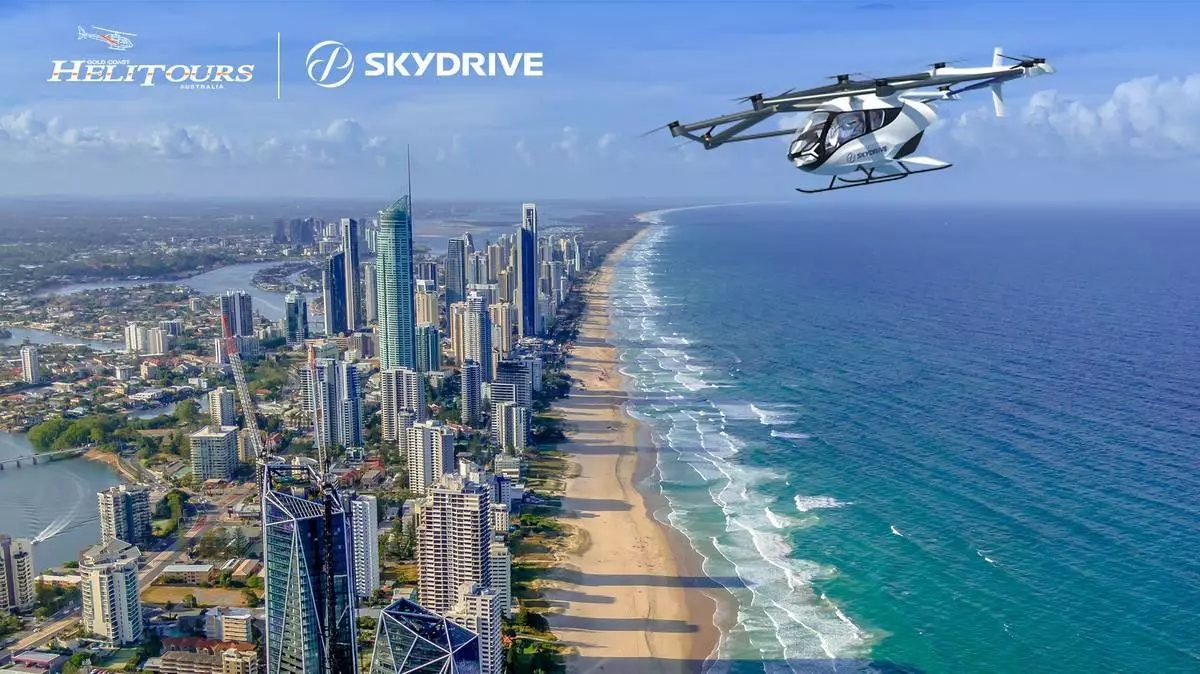 「SKYDRIVE」飛行器飛越黃金海岸海灘 AP圖片