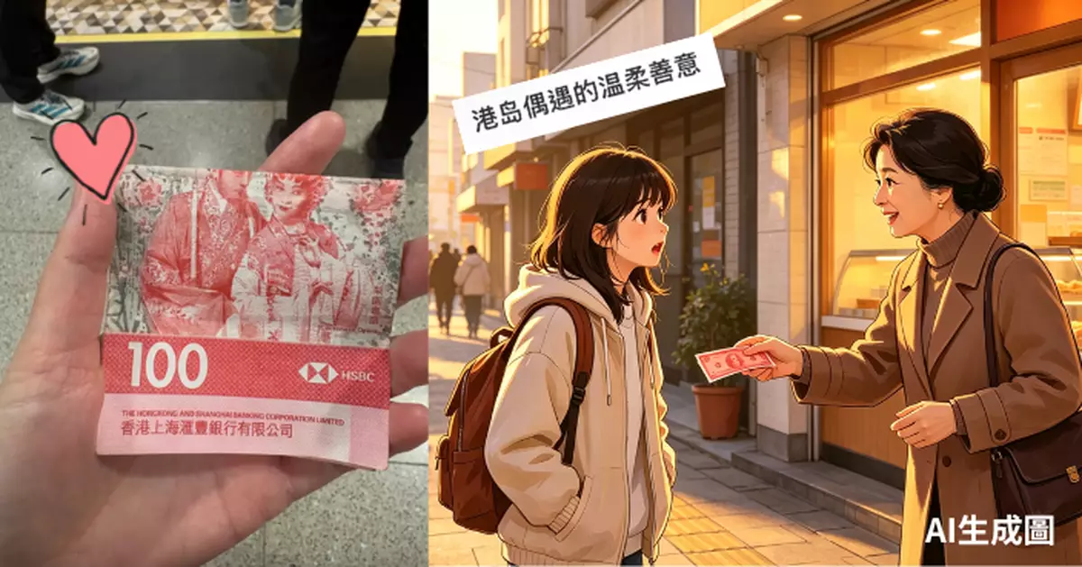 內地客無現金買早餐獲路人塞$100應急　感動大讚：香港是溫柔的城市