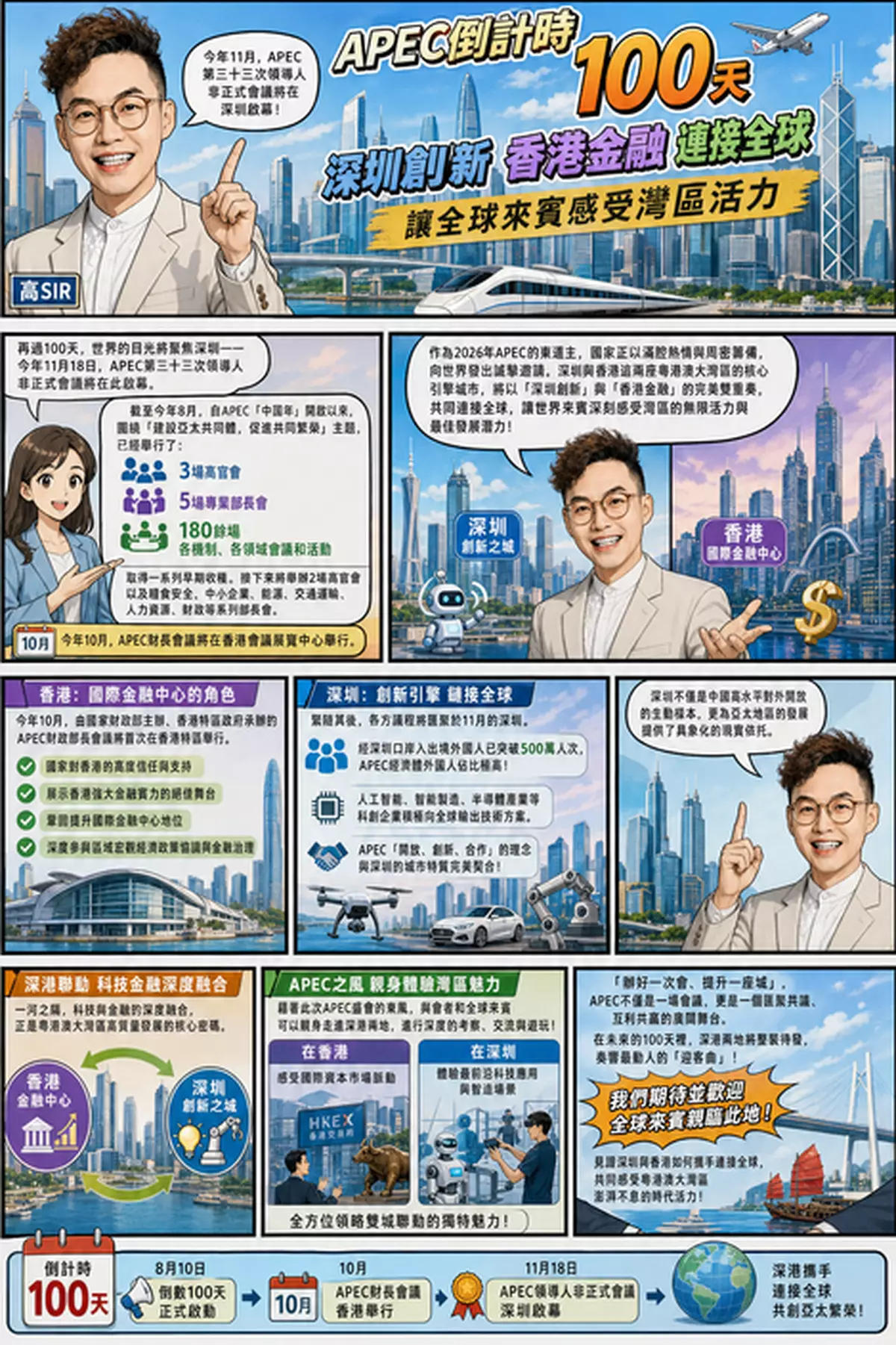 APEC倒計時100天 深圳創新香港金融連接全球 讓全球來賓感受灣區活力