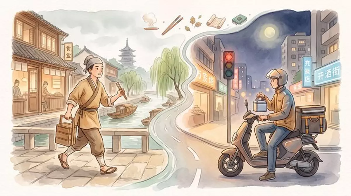 外賣的前世：從「食盒」到「盒飯」的流動餐桌