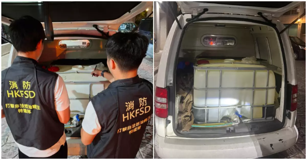 消防鳳德商場停車場搗破流動鬼油站　搜獲305公升汽油一男被檢控