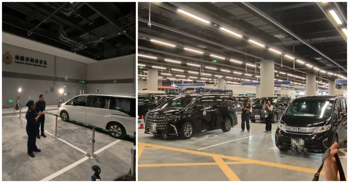 皇崗口岸演練模擬人流高峰期運作　過境車輛經三道閘「聯合一站式」車道檢查