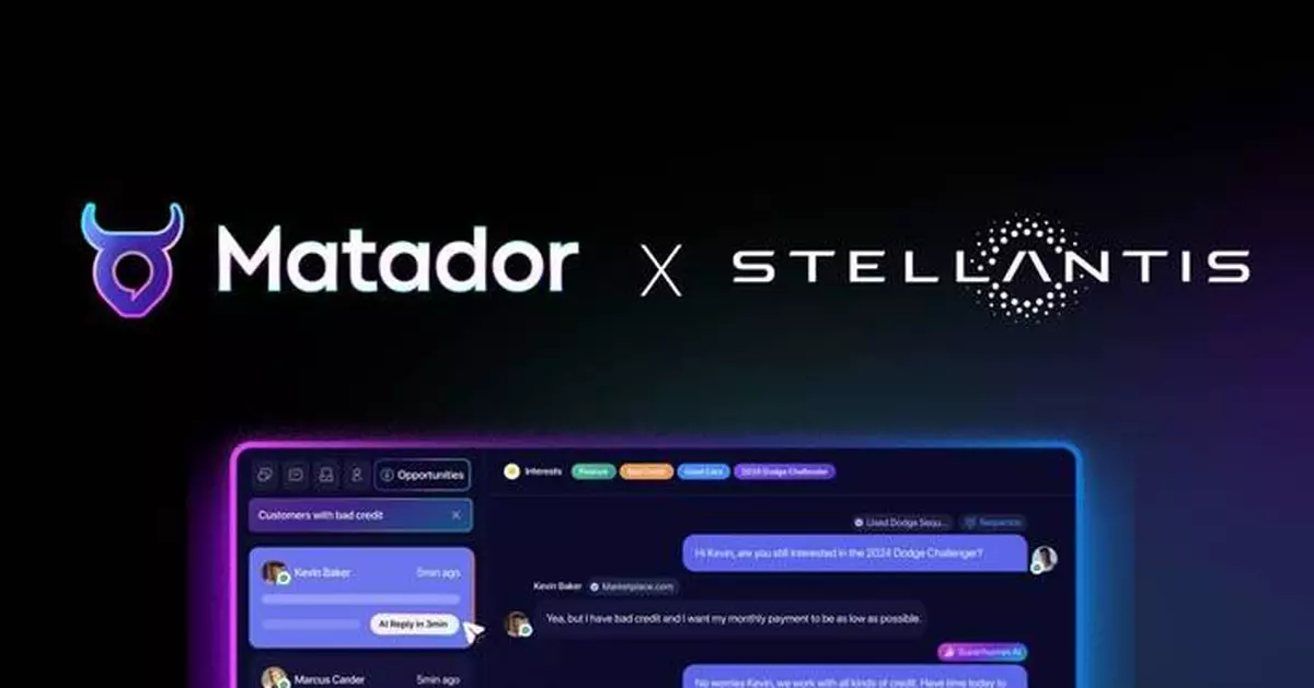 Matador夥斯泰蘭蒂斯合作 經銷商獲AI銷售服務方案百分百補貼