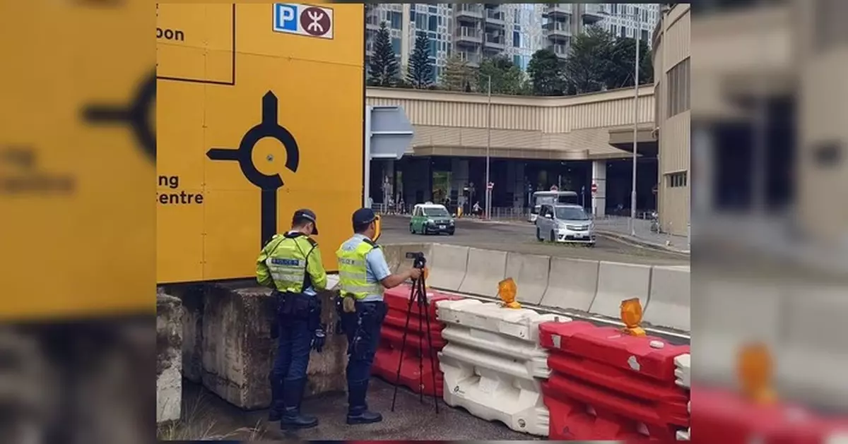 元朗警區持續打擊錦上路交匯處違泊 加強巡邏執法