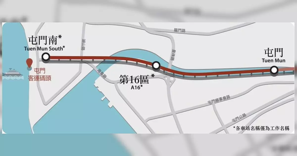 運輸及物流局視察屯門南延線工地  巨型架橋機加快興建