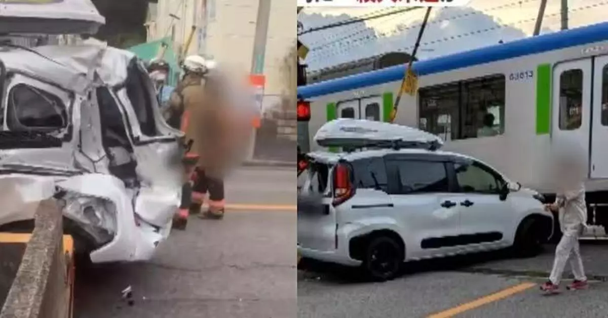 疑不滿被跟太貼 日道路救援組織職員逼停車輛於路軌上致被列車撞毀