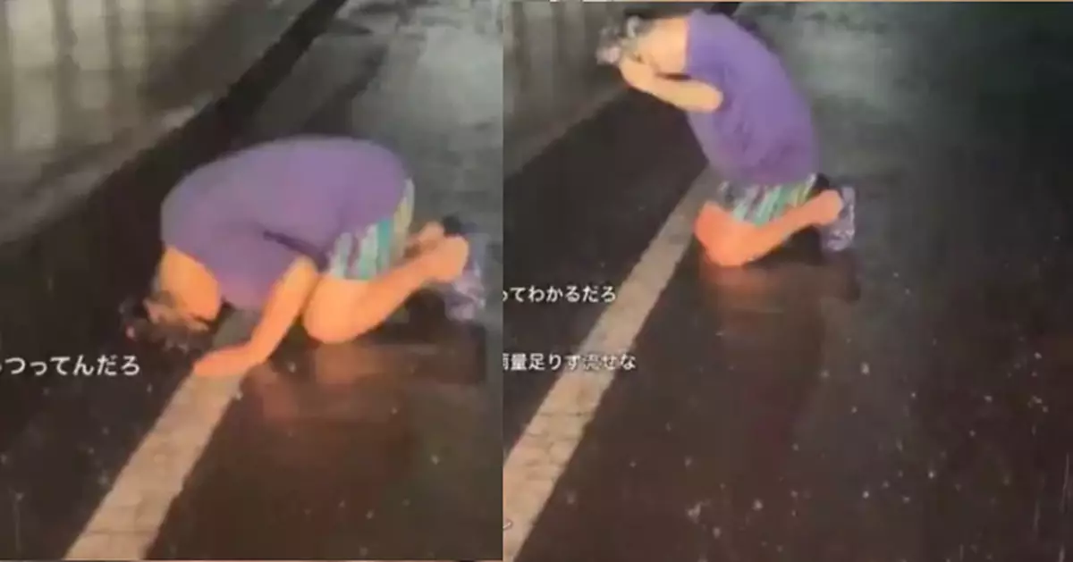 暴雨中將頭浸路邊積水洗頭 日直播主3日後高燒血尿送院尿檢揭含大量細菌