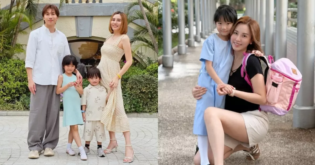 雨僑大女正在榮升「小學雞」 6歲Harper校服造型甜美自信