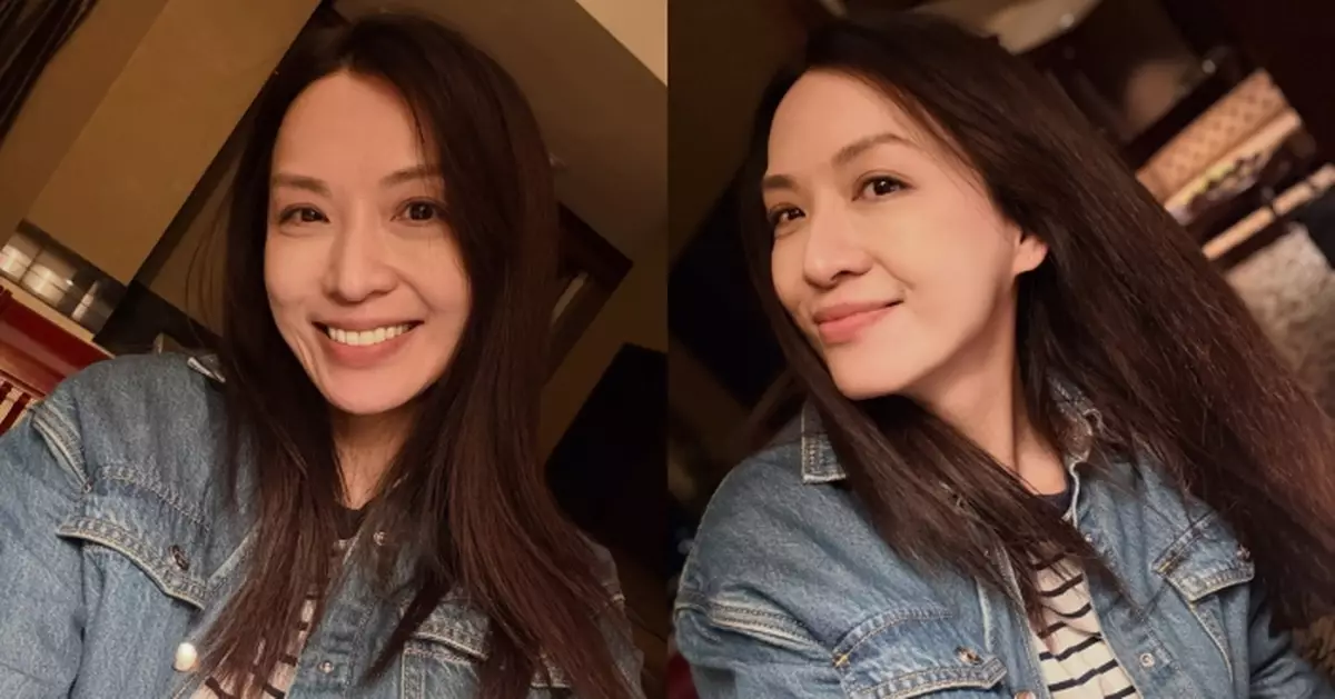 52歲陳煒見光線好狂自拍 素顏出鏡皮膚依然白滑緊緻狀態絕佳