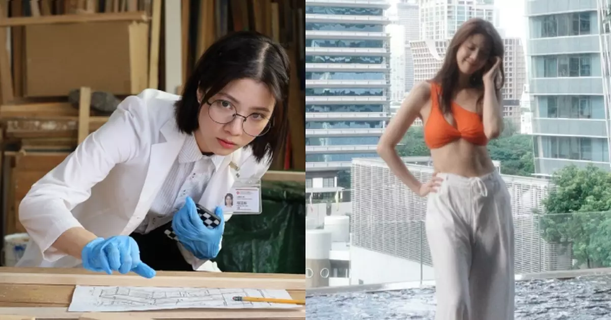 陳曉華分享度假靚相為新劇造勢 橙色Bra Top大晒隱藏好身材