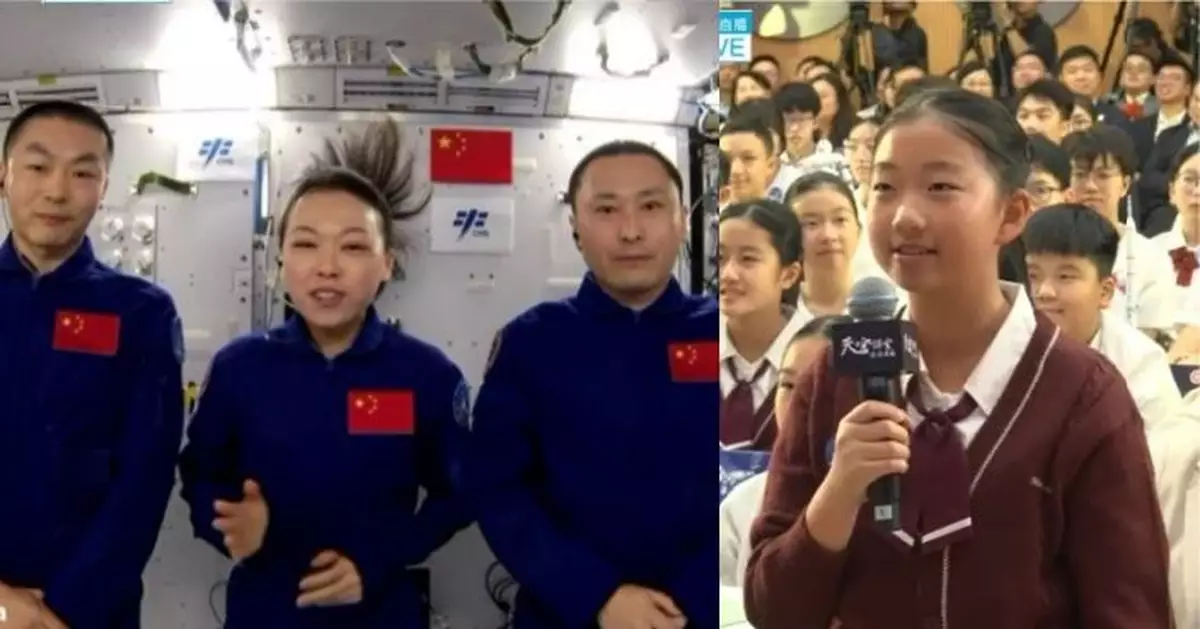 解答小學生太空飲食疑問 黎家盈：期待完成任務回港食雞蛋仔！