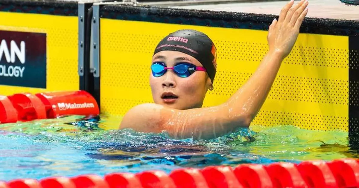 亞運女子100米蝶泳 港隊泳手簡綽桐取得銅牌