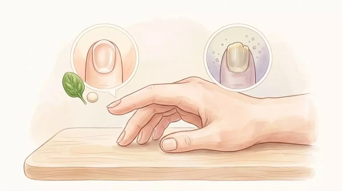 指甲凹陷匙狀，缺鐵定真菌搞鬼？