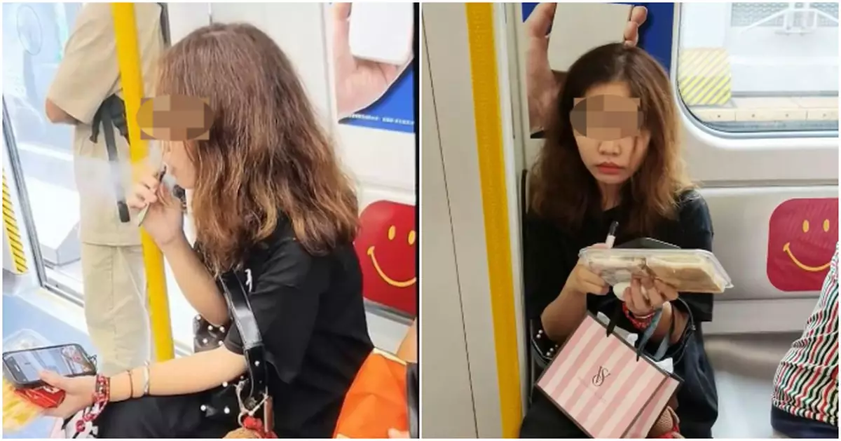 女子搭港鐵疑吸電子煙被勸阻仍否認　乘客集體作證：影低曬喇！