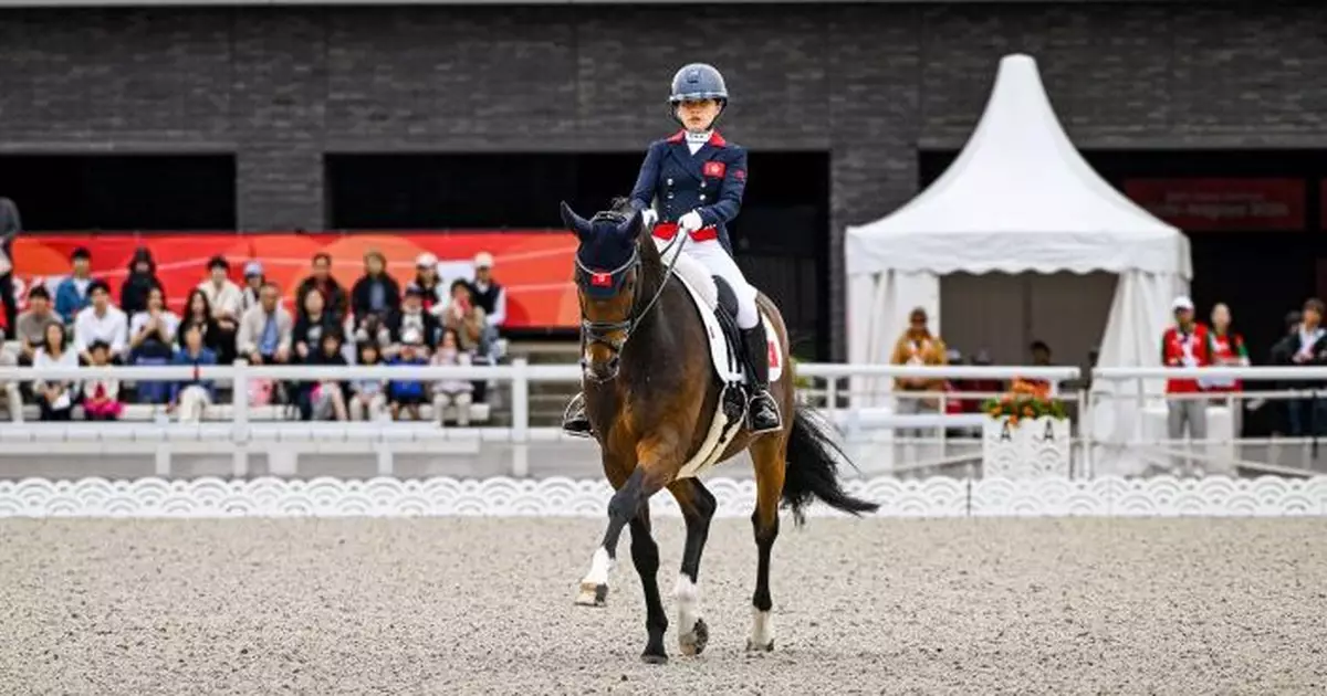 17歲小將李逸寧首戰亞運  馬術盛裝舞步晉級決賽排第15