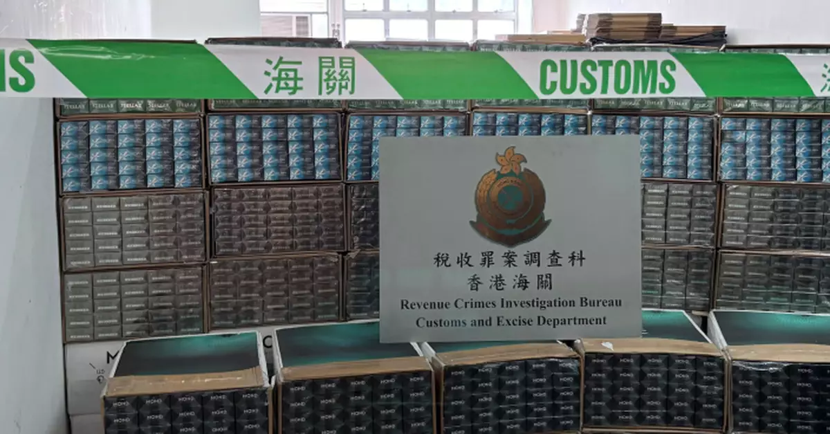 海關葵涌搗私煙貯存倉 檢值逾千萬私煙拘3男子
