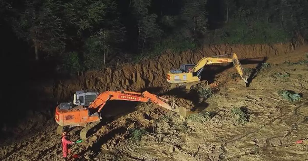 江西山泥傾瀉災區搶修通道重開