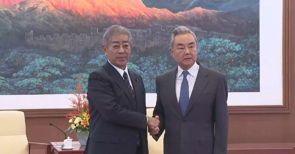 王毅會見日本國際貿易促進協會會長岩屋毅