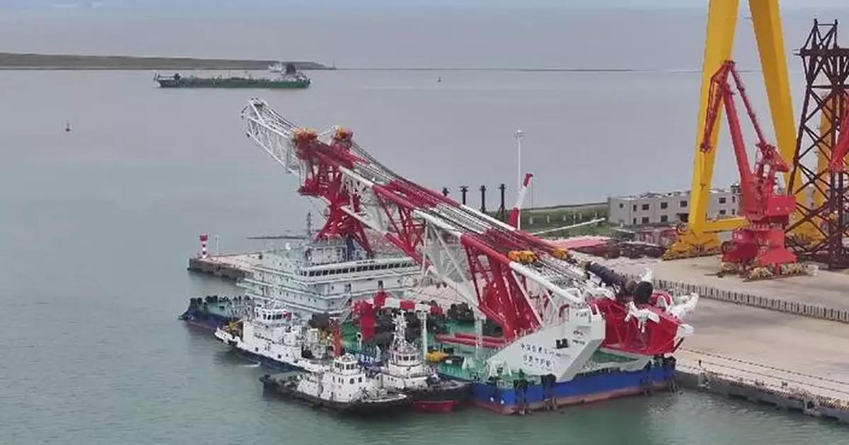 中國研發全球最大打樁船啟程赴巴西 參與興建地標大橋
