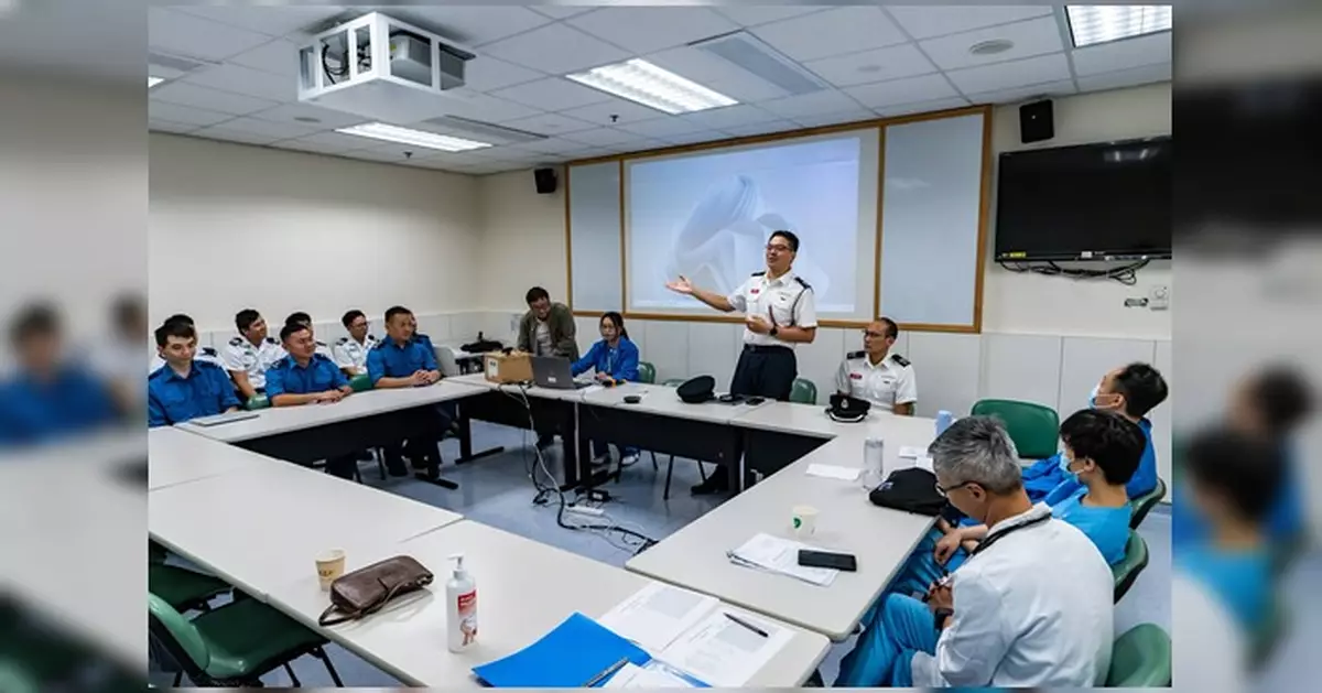 消防處與律敦治及瑪麗醫院急症室團隊交流 分享中風分流流程