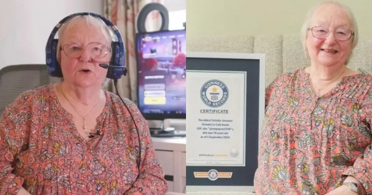 因孫兒一句「根本沒人看」激起鬥志 英國78歲婆婆直播《Fortnite》創紀錄