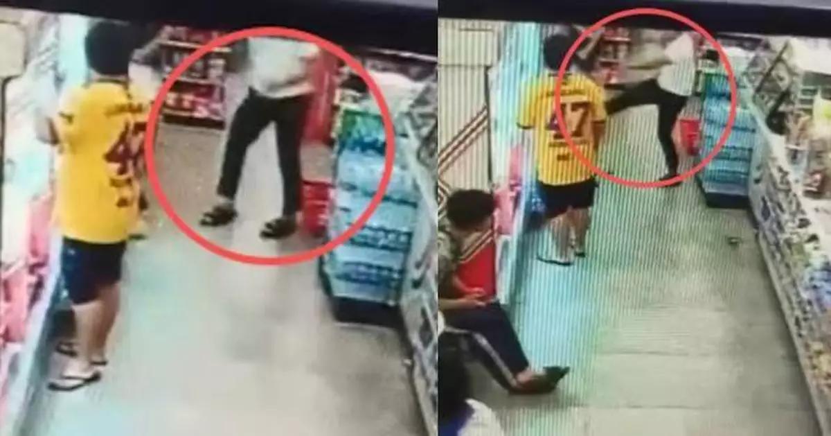 嬰兒遭電單車死氣喉巨響嚇醒 大馬躁父怒闖便利店狂毆19歲騎士　