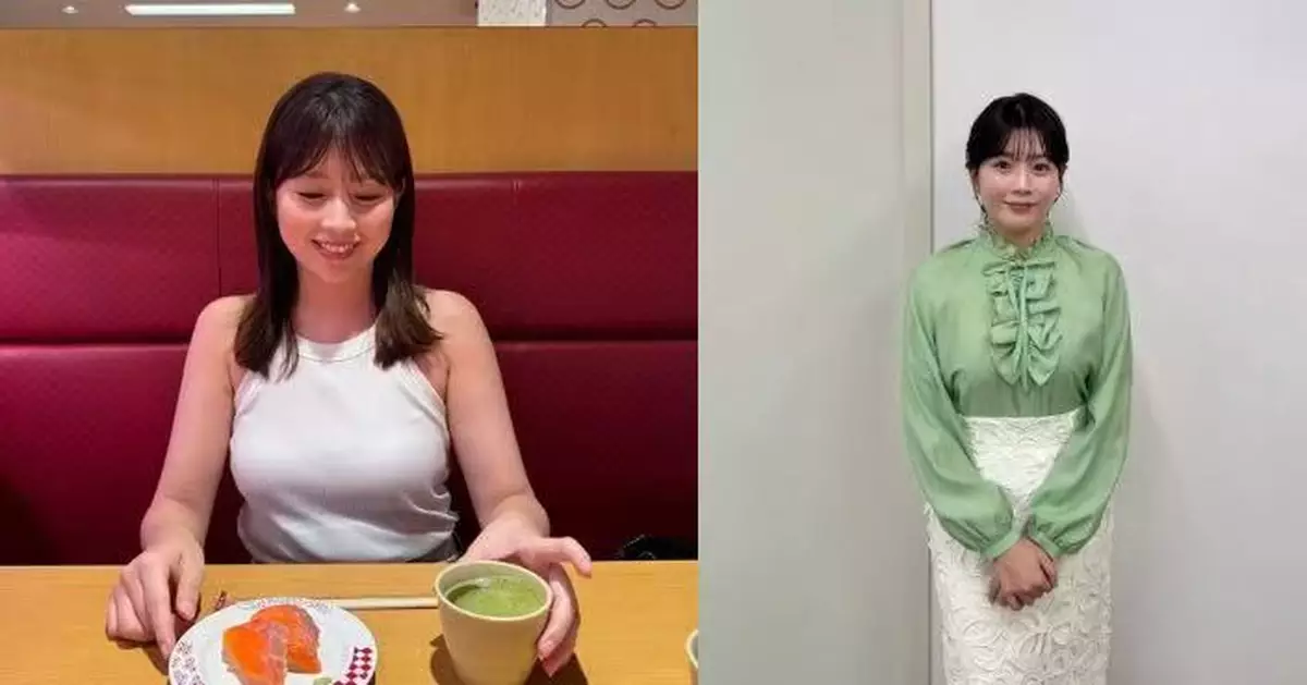 連續5年周末報新聞 日本女主播難得放假穿貼身背心歎壽司 甜美私照獲激讚