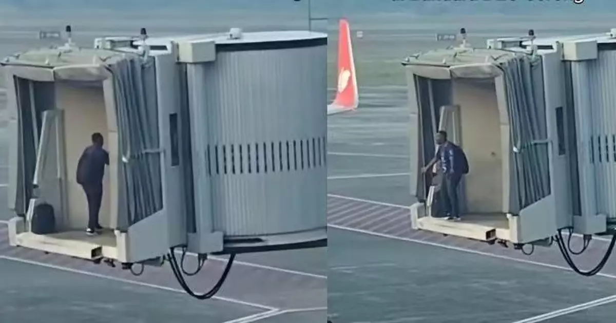 遲到錯過航班強闖登機橋 印尼男乘客與保安激烈推撞拉扯涉動手打人